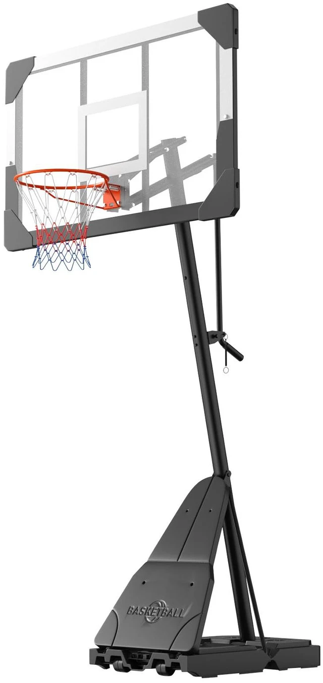 Alt view image 9 of 9 - Portable Basketball Stand, 8.04 to 10 ft Height Adjustment Basketball Hoop & Goal, Basketballs Hoop Outdoor with 44 inch PC Backboard for Kids, Adults in Schools, Parks, Indoor & Outdoor Use