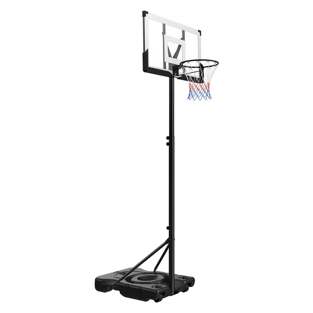 Alt view image 9 of 9 - Portable Basketball Stand, 10 ft Height Adjustment Basketball Hoop & Goal, Portable Basketballs Hoop with 48 inch PC Backboard & Wheels for Kids, Teens, Adults in Driveways, Pools, Schools