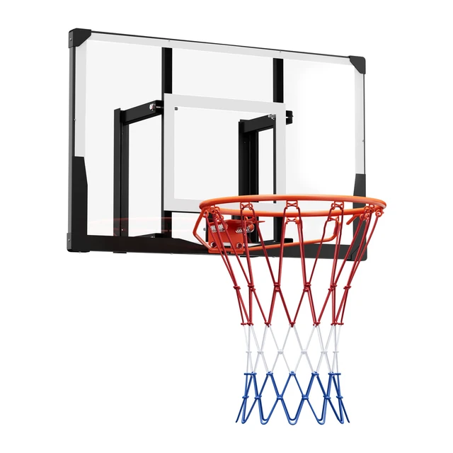 Alt view image 9 of 9 - Wall Mount Basketball Hoop, 44-inch PC Backboard Mounted Basketball Hoop Outdoor with Solid Steel, 0.08 inch Thickened Backboard, Thickened Woven Nylon Basketballs Net, Indoor & Outdoor Use