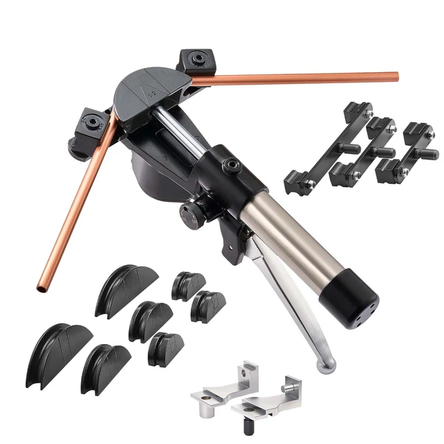 Alt view image 9 of 9 - Hydraulic Tubing Bender Kit, 1/4 to 7/8 Inch, Copper Tube Pipe Bender, Forward/Reverse HVAC Bending Tool Set, with 7 Aluminium Alloy Dies, for HVAC Air Conditioning Refrigeration Auto Repair