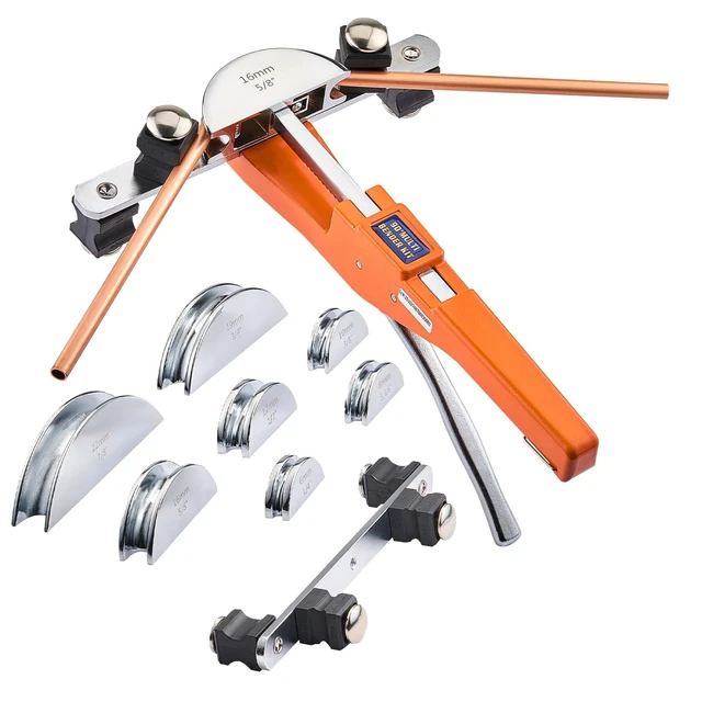 Alt view image 9 of 9 - Tubing Bender Kit, 1/4 to 7/8 Inch, Compact Ratcheting Tube Pipe Bender, Ratchet Hand Bending Tool, with 7 Aluminium Alloy Dies, HVAC Tools, for Copper Aluminum HVAC Refrigeration Maintenance