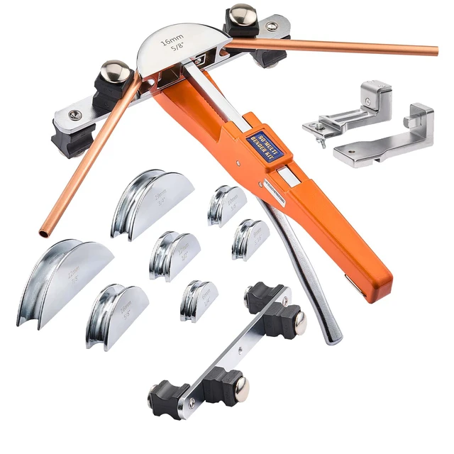 Alt view image 9 of 9 - Tubing Bender Kit, 1/4 to 7/8 Inch, Compact Ratcheting Tube Pipe Bender, Forward/Reverse Hand Bending Tool, with 7 Aluminium Alloy Dies, for Copper HVAC Air Conditioning Refrigeration Repair