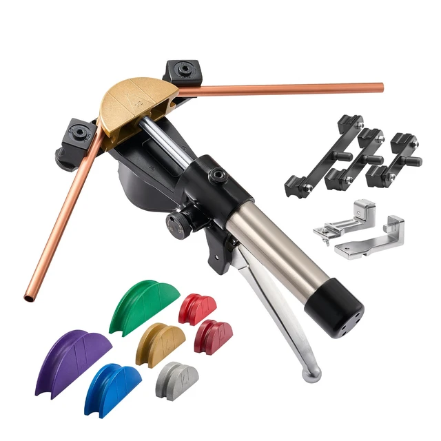 Alt view image 15 of 15 - Hydraulic Tubing Bender Kit, 1/4 to 7/8 Inch, Copper Tube Pipe Bender, Forward/Reverse HVAC Bending Tool, with 7 Color Aluminium Alloy Dies, for HVAC Air Conditioning Refrigeration Auto Repair