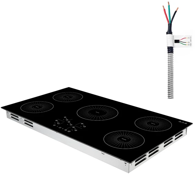 Main image of VEVOR Induction Cooktop 36in 5 Burners Built-in Electric Stove 220V 9200W, Low-Power Continuous Heating, Induction Burner for Kitchen, 9 Power Levels, LED Touch Screen, Ceramic Glass, and Child Lock