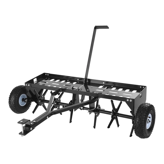 Alt view image 8 of 8 - VEVOR Tow Behind Plug Aerator, 40 in Lawn Core Aerator Tool Universal Hitch, 120lbs Weight Capacity, Heavy Duty & Rust-Resistant, Pull Behind Spike Aerators with Tray for Farmland & Garden Tractors