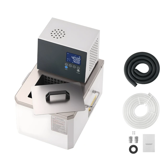 Alt view image 9 of 9 - Vevor Laboratory High-Temperature Circulating Oil Bath, Up to 100/212, 6 L Lab Constant Temperature Heating Tank, 0.05 High Precision, Internal and External Dual Circulation, for Laboratory