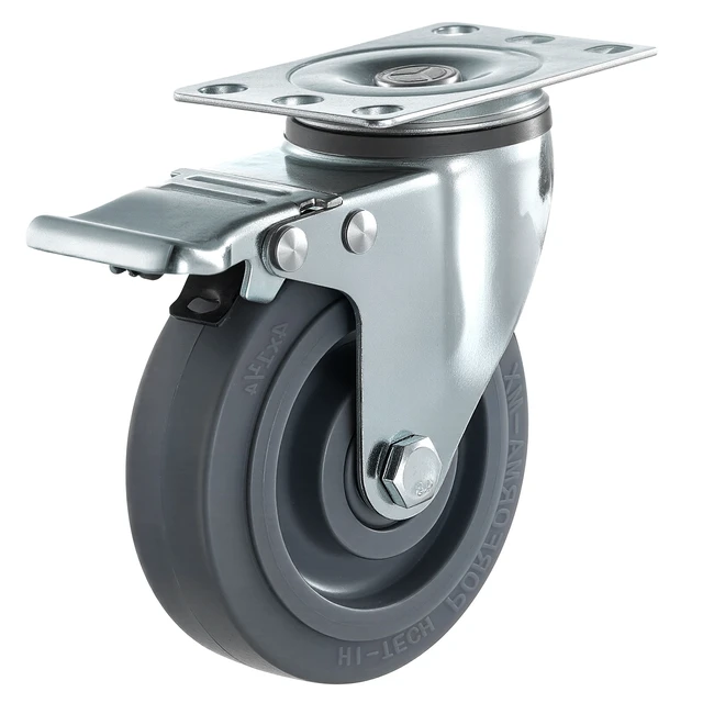 Alt view image 8 of 8 - VEVOR Caster Wheels, 5 Inch Heavy Duty Casters, Compatible with VEVOR Insulated Food Pan Carrier, Set of 4 (2 Swivel with Brake, 2 Rigid)