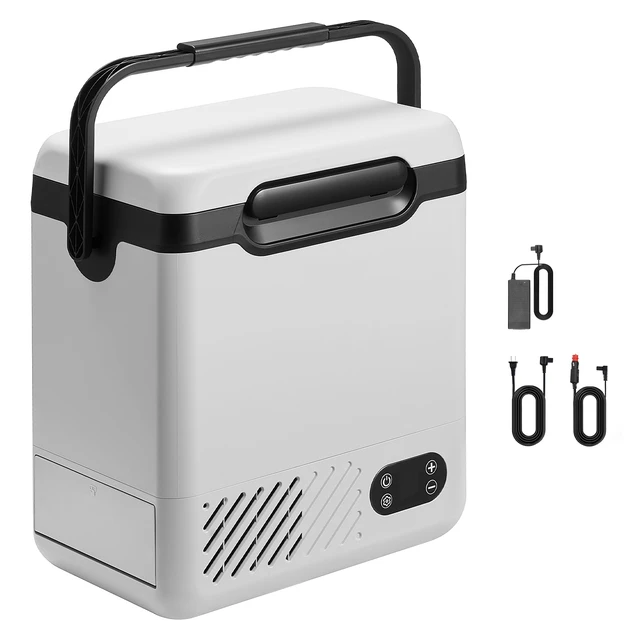 Alt view image 8 of 8 - VEVOR 12 Volt Refrigerator, 12.68 QT/ 12L Car Fridge, Portable Electric Freezer Compressor with Handle, 12V/24V DC 100-240V AC, -4°F to 68/-20 to 20, for Truck Van RV SUV Boat Travel Camping