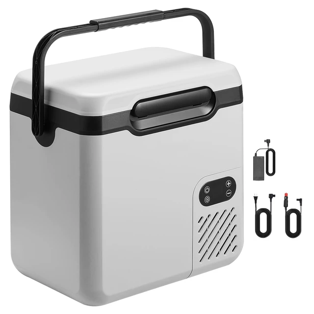 Alt view image 8 of 8 - VEVOR 12 Volt Refrigerator, 19 QT/ 18L Car Fridge, Portable Electric Freezer Compressor with Handle, 12V/24V DC 100-240V AC, -4 to 68/ -20 to 20, for Truck Van RV SUV Boat Travel Camping