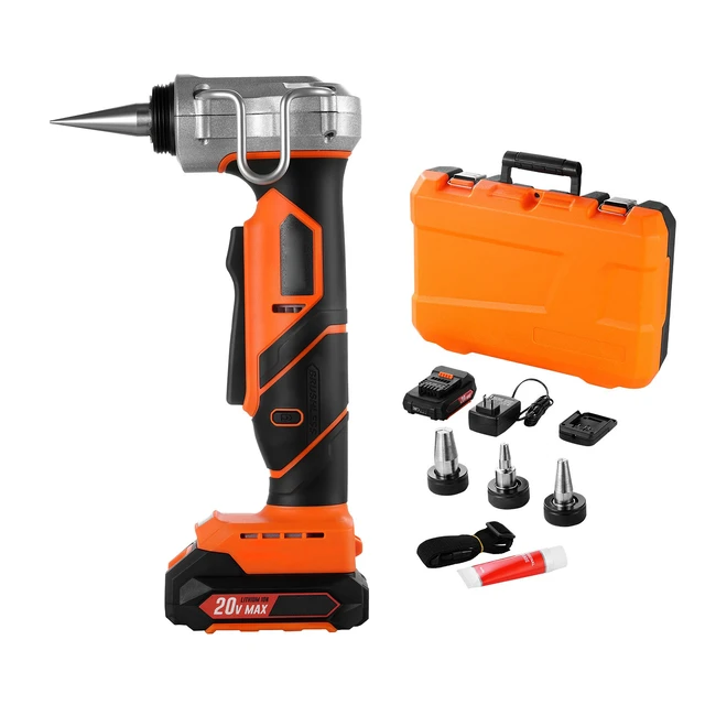 Alt view image 15 of 15 - Cordless Tube Expander, 20V Max Electric Tubing Expansion Tool for 1/2", 3/4", 1" PEX-A Pipes, 22000RPM Pipe Expander with 3 Expanding Head, 2pcs 2AH Battery, Fast Charger & Carrying Case