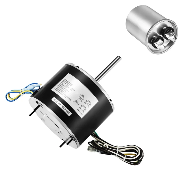 Alt view image 8 of 8 - VEVOR Condenser Fan Motor with Capacitor, 1/4HP 825RPM 208-230V, Compatible with GE Genteq 5KCP39LFBE31S 5KCP39LFY534AS, Lennox 12Y65 (92W75), Carrier HC39GE242 HB39GQ232, Amana Janitrol 0131M00014PS