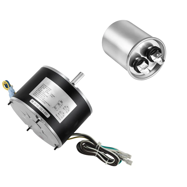 Alt view image 8 of 8 - VEVOR Condenser Fan Motor with Capacitor, 1/8HP 825RPM 208-230V, Replacement for GE Genteq Carrier Bryant Payne 5KCP39KFUA99S D159176P01 X70370245010 X70370245-01 5KCP39GGV570S