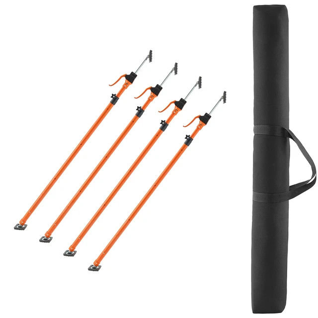 Alt view image 9 of 9 - VEVOR 4Pcs Cabinet Jack Support Pole 49.2-114.6 in Telescopic Quick Support Rod