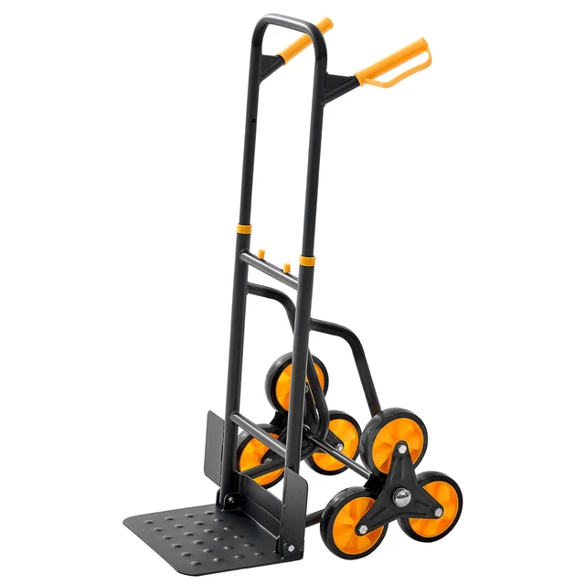 Alt view image 2 of 2 - Vevor Stair Climbing Cart, 440 lbs Stair-Climbing Capacity, Heavy-Duty Folding Trolley Cart with Telescoping Handle, 6 Wheels and 2 Bungee Cords, Stair Climber Dolly for Home, Groceries, Warehouse