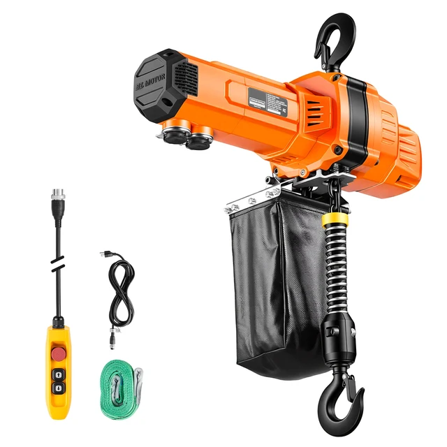 Alt view image 8 of 8 - VEVOR 2200 lbs Electric Chain Hoist, 10 ft Lifting Height, 120V Single Phase Overhead Crane with 10 ft Wired Remote Control, G100 Chain Electric Lift Hoist for Factories, Warehouses, Garages