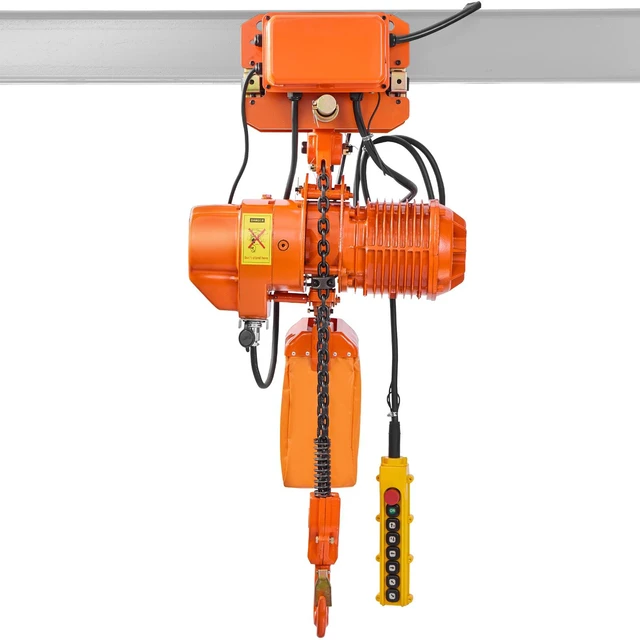 Alt view image 8 of 8 - VEVOR 4400 lbs Electric Chain Hoist, 20 ft Lifting Height, Three-Phase Overhead Crane with 328 ft Wireless & 16 ft Wired Remote Control, Double G100 Chain Hoist for Factories, Warehouses, Garages