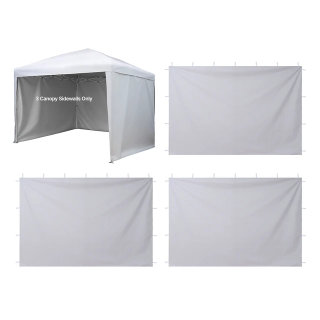 Alt view image 8 of 8 - VEVOR Canopy Sidewalls, Fit for 10 x 10 ft Pop Up Canopy Tent, Tent Side Walls with Waterproof and Sunlight Protection Layer for Outdoor Event Tents, Vendor Booths, Camping (3 Sidewalls Only, White)