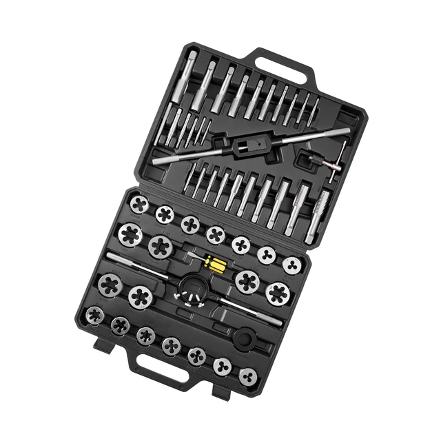 Alt view image 8 of 8 - VEVOR Tap and Die Set, 51-Piece SAE Sizes 1/4" to 1", with Coarse and Fine Thread Taps and Dies, Wrench, Carrying Case and Complete Accessories, Bearing Steel, for Threading and Rethreading Threads