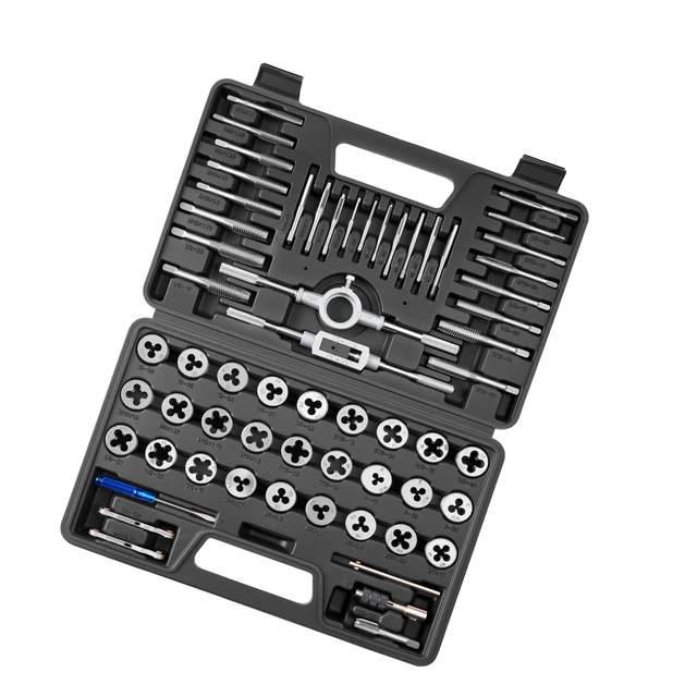 Alt view image 8 of 8 - VEVOR Tap and Die Set, 60-Piece Metric and SAE Sizes M3 to M12, #4 to 1/2", with Coarse and Fine Thread Taps and Dies, Wrench, Carrying Case and Complete Accessories, for Threading and Rethreading