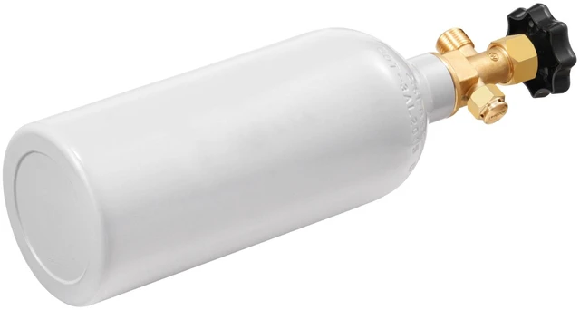 Main image of VEVOR CO2 Tank, 2.5 lbs New Aluminum Alloy Cylinder, CO2 Air Tank with Light Gray Spray Coating, CGA320 Valve & Adjustable Pressure, DOT Approved Cylinder for Draft Beer Dispensing and Soda Maker