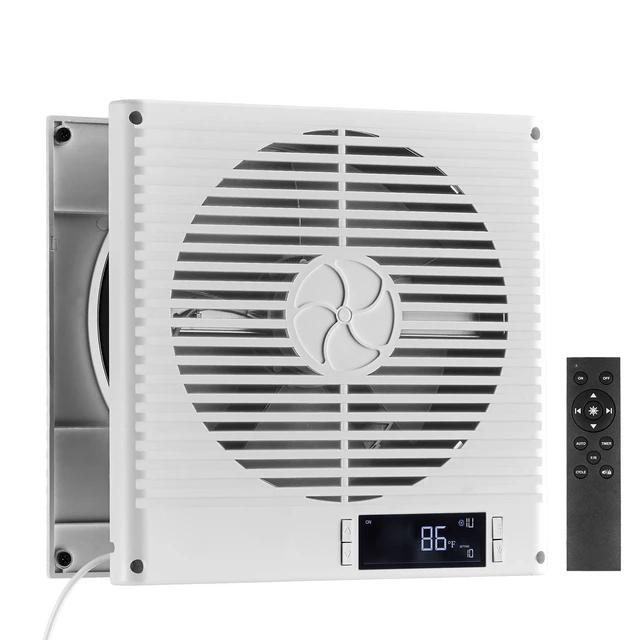 Alt view image 9 of 9 - VEVOR 7.5 Inch Room to Room Fan 2-in-1 305 CFM Through Wall Fan Remote Control