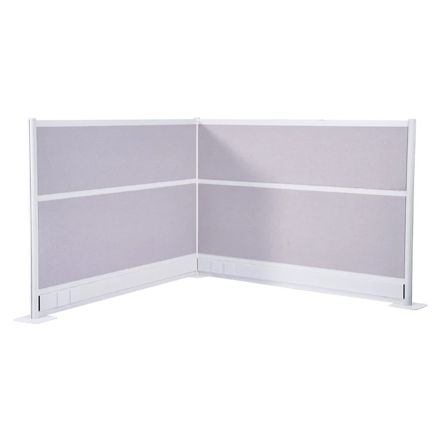 Alt view image 8 of 8 - Office Divider Privacy Partitions, 2-Pack, 72" x 48" Room Divider Walls, PET Workstation Cubicle Partition with Outlet Covers, Freestanding Privacy Panels for Office Library School