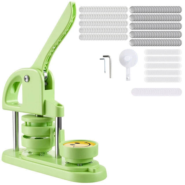 Alt view image 2 of 2 - VEVOR Button Maker Machine Plastic Pin Maker 2.28 in 100pcs Button Parts Green
