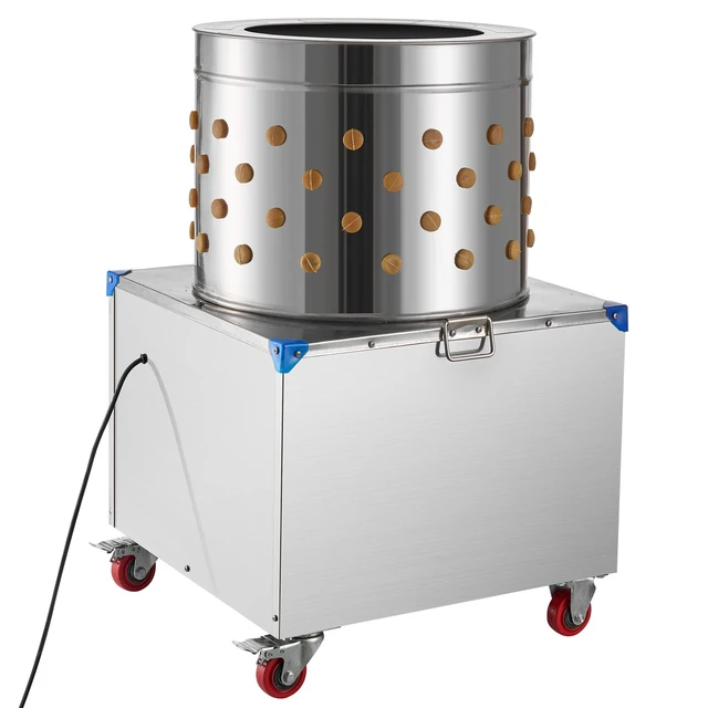 Alt view image 15 of 15 - Chicken Plucker Machine, 19.7 in Drum, 2HP & 275RPM Electric Chicken Plucking Machine with 106 Soft Fingers & Transport Wheels, Stainless Steel Feather Remover for Processing 2-4 Chicks Once