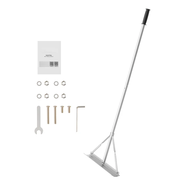 Alt view image 9 of 9 - Landscape Rake, 60 inch Handle 20 inch Wide Head, Large Heavy Duty Aluminum Landscaping Level, Asphalt Rake Tool for Asphalt & Land Leveling, Concrete Paving, Sand Flattening, No Teeth