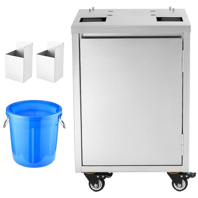 Alt view image 8 of 8 - VEVOR Movable Base Cabinet for Orange Juicer, Thickened Stainless Steel Cabinet, 4 Swivel Casters, Compatible with VEVOR NS2000E-4\NS2000E-4P Fully Automatic Feed Orange Juicer, Easy Installation