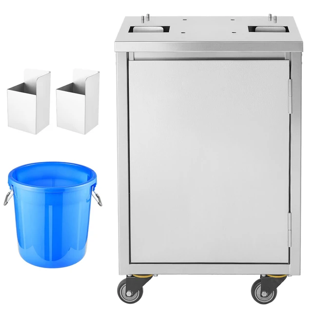 Alt view image 8 of 8 - VEVOR Movable Base Cabinet for Orange Juicer, Thickened Stainless Steel, 4 Swivel Casters, Compatible with VEVOR NS2000E-2\NS2000E-2T\NS2000E-3 Semi-Automatic Feed Orange Juicer, Easy Installation