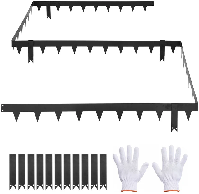 Main image of VEVOR Galvanized Steel Landscape Edging, 10-Pack 40 x 4.5 Inch Metal Edging for Landscaping with 11 Mounting Clips, Heavy Duty Metal Garden Edge Border for Flower Bed, Yard Pathway, Black