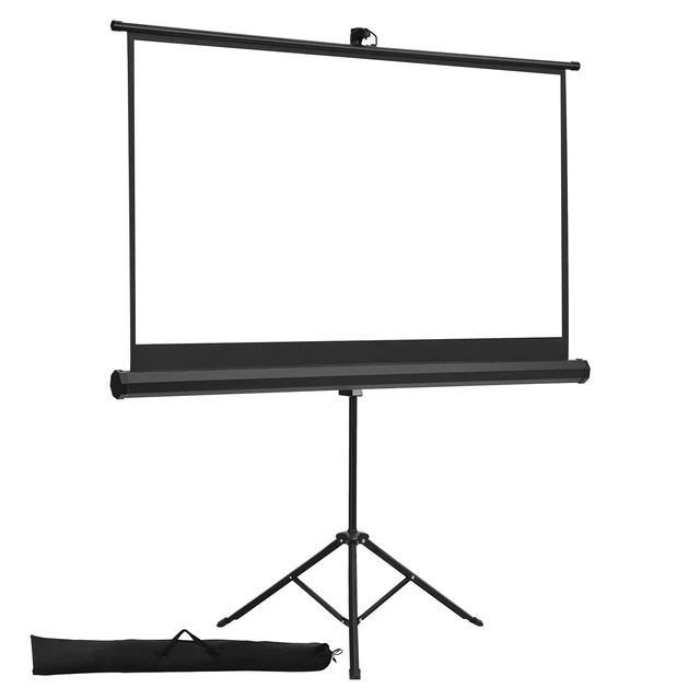 Alt view image 9 of 9 - VEVOR Tripod Projector Screen with Stand 60 Inch 160° Wide Angle 4K HD 16:9 Screen