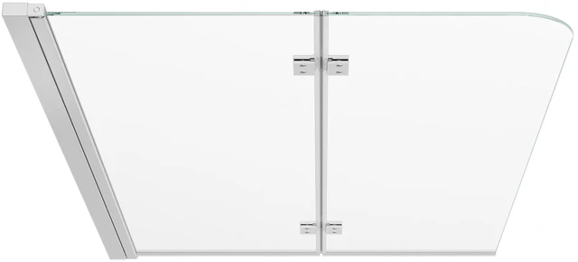 Main image of VEVOR Bathtub Shower Door 47" W x 55" H Semi-Frameless Bi-Fold Tub Door, 1/4" Clear Tempered Glass, Easy-Clean Nano Coating, 180° Folding, Adjustable Sealing Strip, for Home Bathroom Tub, Silver