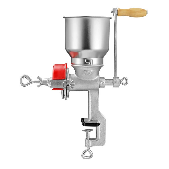 Alt view image 8 of 8 - VEVOR Manual Grain Mill with High Hopper, Hand-Crank Corn Grinder, Heavy Duty Cast Iron Wheat Grinding Mill with Stable Table Clamp & Dust Cover for Grains Spices Coffee Beans Nuts