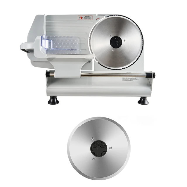 Alt view image 8 of 8 - VEVOR Meat Slicer, 8.6" Electric Deli Slicer with 2 SUS420 Blades & 0-0.6" Adjustable Thickness, Dual Security Lock, 200W Home Food-Slicer for Frozen Meat, Ham, Baguett, Steak, ETL Approved