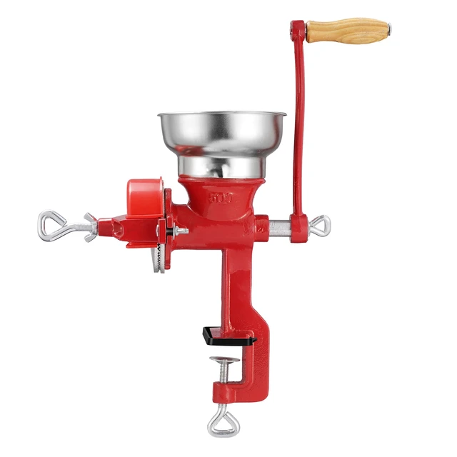 Alt view image 8 of 8 - VEVOR Manual Grain Mill with Low Hopper, Hand-Crank Corn Grinder, Heavy Duty Cast Iron Wheat Grinding Mill with Stable Table Clamp & Dust Cover for Grains Spices Coffee Beans Nuts