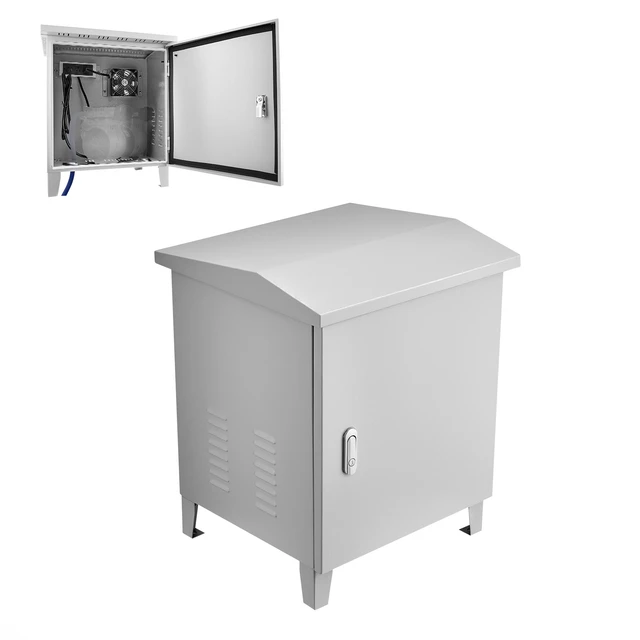 Alt view image 9 of 9 - Pond Aerator Weatherproof Outdoor Cabinet, Housing for Pond Aerator with Cooling Fan & AC Power Outlet, 16.9 x 19.7 x 22.8 in, Water Garden Aeration Box, Fits Most Aeration Compressors