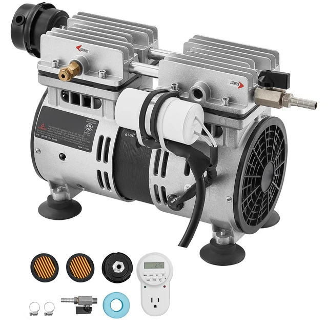 Alt view image 4 of 4 - Pond Aerator,5.2CFM 3/4 HP Air Compressor, Lake Aerator for Ponds up to 3 Acres, Overheat Protection & Anti-Backflow Valve, 550W Powerful Motor, Pond Aeration Pump for Water Oxygen Circulation