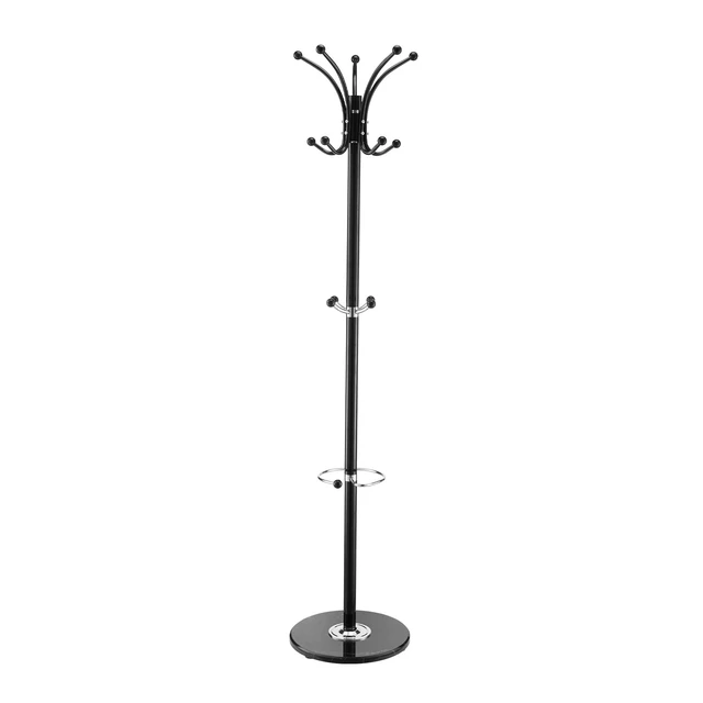 Alt view image 2 of 2 - VEVOR Freestanding Coat Rack Stable Marble Base with Umbrella Holder & 14 Hooks