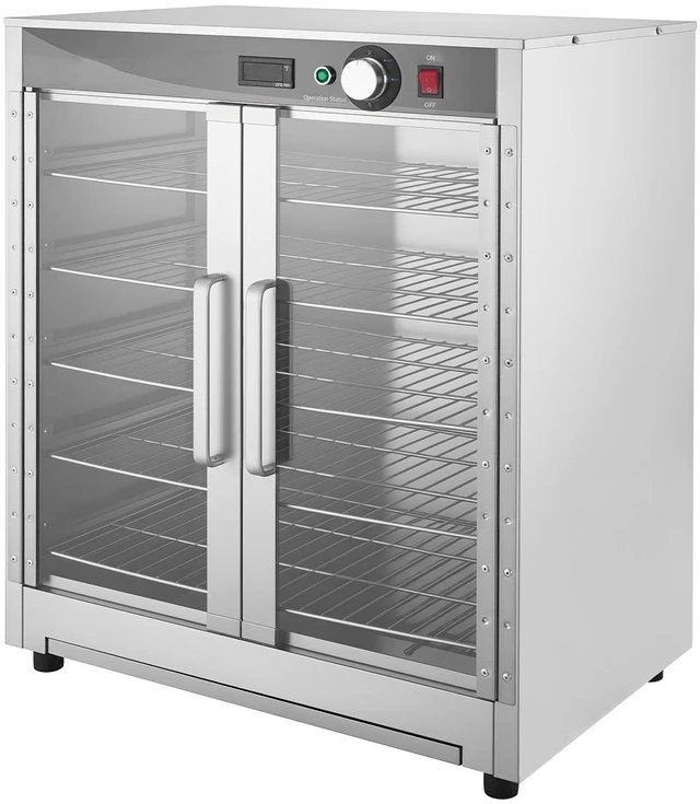 Main image of VEVOR Electric Hot Box Food Warmer, 5-Tier Commercial Warming Cabinet with Water Tray, Double-Door and Adjustable Shelves, Stainless Steel Food Warmer Cabinet, for Restaurant, Kitchen, Pizza, Chicken