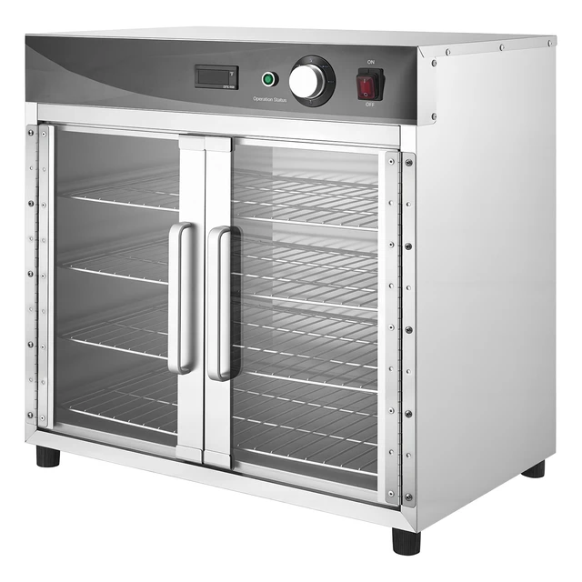 Alt view image 8 of 8 - VEVOR Electric Hot Box Food Warmer, 4-Tier Commercial Warming Cabinet with Water Tray, Glass Door and Adjustable Shelves, Stainless Steel Food Warmer Cabinet, for Restaurant, Kitchen, Pizza, Chicken