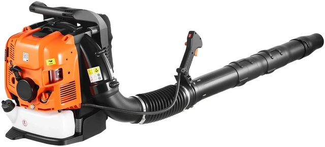 Main image of VEVOR Backpack Leaf Blower, 75.6CC 4-Stroke Engine Gas Powered Leaf Blower with 1.8L Fuel Tank, 615 CFM Air Volume, 179 MPH Air Speed, Ideal for Lawn Care, Leaves Cleaning, Yard Debris & Snow Removal