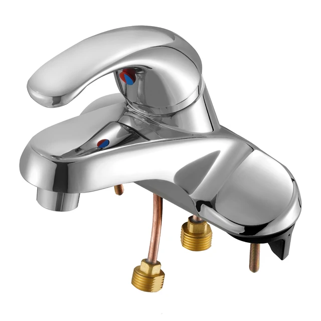 Alt view image 9 of 9 - VEVOR Single Handle Sink Faucet Chrome-Plated Silver Kitchen Water Faucet