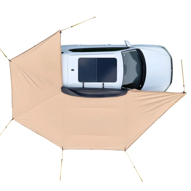 Alt view image 9 of 9 - 270 Degree Awning, 133 sq.ft Driver Side Vehicle Awning, Waterproof UV50+ Car Side Awnings with Carry Bag, All-Weather Free-Standing Overland Awnings Car Shelter for SUV Van Truck Camping
