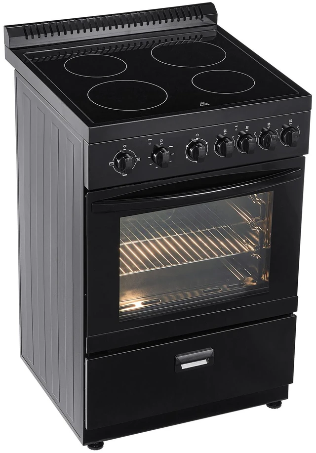 Alt view image 8 of 8 - VEVOR 24 in Electric Range Oven, 2.7 Cu. Ft. Capacity Compact Freestanding Oven, Stainless Steel Kitchen Stove with 4 Burners, Easy Reach Rack, Storage Drawer, Drip Pan, Indicator Light(No Power Cord)