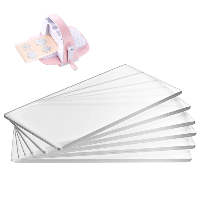 Alt view image 8 of 8 - VEVOR Cutting Plates, 6 Pcs, 6.69 x 3.15 x 0.1 in, Clear Polycarbonate Material, Die Cut Pads Compatible with VEVOR Die Cutting and Embossing Machine KM-1830, for Scrapbooking and Card Making