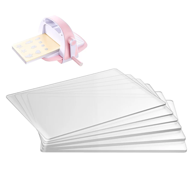Alt view image 8 of 8 - VEVOR Cutting Plates, 6 Pcs, 8.86 x 6.14 in, Clear Polycarbonate Material, Die Cut Pads Compatible with VEVOR Die Cutting and Embossing Machine KM-1860, for Scrapbooking, Card Making, Crafting