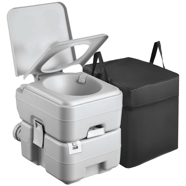 Alt view image 8 of 8 - VEVOR Portable Toilet, 5.3 Gallon Detachable Waste Tank, 120 Flushes, Camping Toilet for Adults, Outdoor Travel Potty with Level Indicator, Carry Bag, Suitable for RV Travel, Camping, Hiking, Boating
