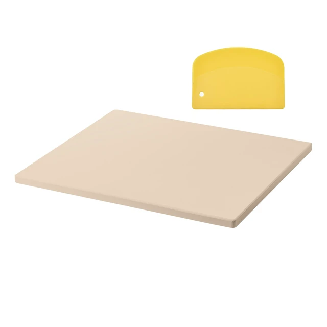 Alt view image 10 of 10 - VEVOR Pizza Stone, 16 x 14 x 0.6 Inch Rectangular Cordierite Pizza Stone, Large Baking-Stone with Scraper, 1450 Heat-Resistant Cordierite Cooking Stones for Kitchen Bake Oven, BBQ Grilling